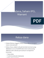 3 Reksadana, Saham, Warrant