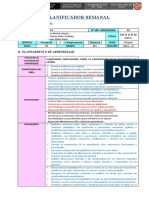 Planificador Semanal - Semana 2 - 4to Grado - Matemática