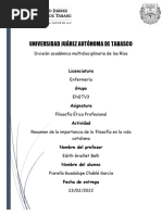 IMPORTANCIA DE LA FILOSOFÍA EN LA VIDA COTIDIANA