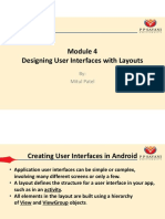 Designing User Interfaces With Layouts: By: Mitul Patel