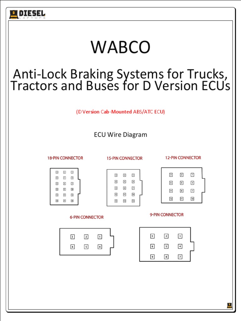 WABCO ABS ECU Wiring Diagram Guide | PDF | Anti Lock Braking System ...