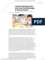 Diet Yang Betul Penting Untuk Tumbesaran Dan Perkembangan Optimum Kanak-Kanak! - Positive Parenting