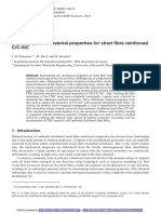 Determination of Material Properties For Short Fibre Reinforced C/C-Sic