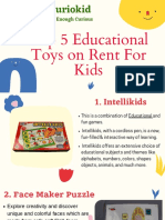 Top 5 Educational Toys On Rent For Kids