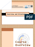 Overview and Orientation: Republic of The Philippines Philippine Statistics Authority