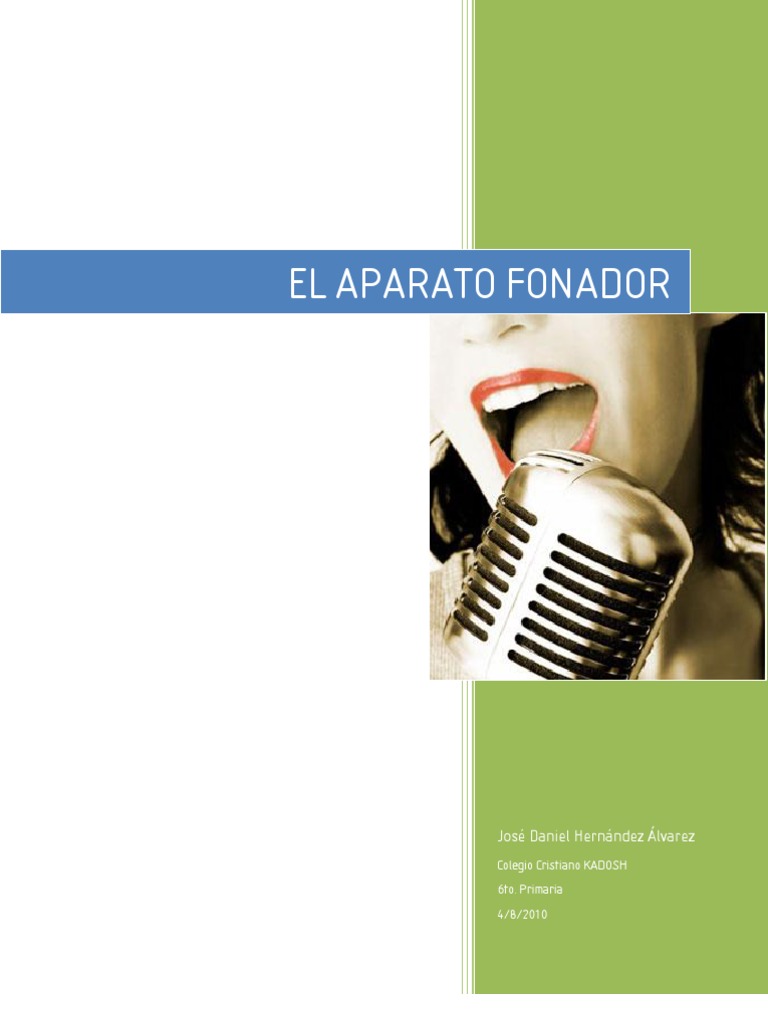 Órganos del Aparato Fonador | PDF | Voz humana | Garganta Humana