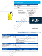 Plant and Equipment Risk Management Form: 1. Hazard Management Details - General
