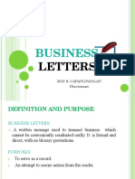 BUSINESS LETTERS ESSENTIALS