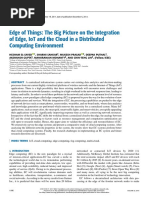 Edge of Things: The Big Picture On The Integration of Edge, Iot and The Cloud in A Distributed Computing Environment