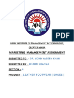 Marketing Management Assignment: Army Institute of Management & Technology, Greater Noida