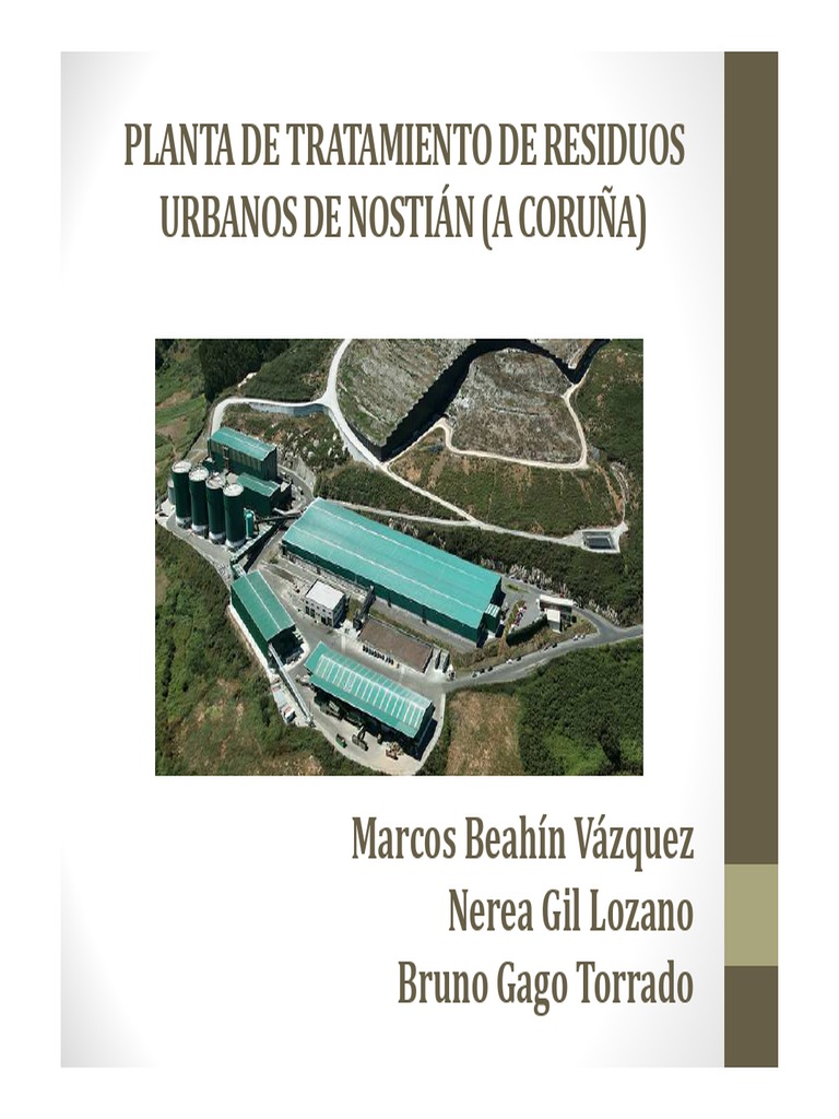 Planta de Nostian A Coruña. Vazquez PDF PDF Residuos Reciclaje