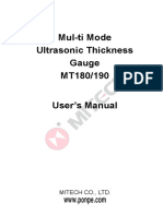 Mul-Ti Mode Ultrasonic Thickness Gauge MT180/190 User's Manual