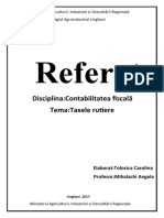 Referat - Imobilizarile Corporale Taxele Rutiere (Cont. Financiara Cont. Internationala