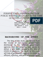 Perspectives and Practices of Public Service Delivery in The Time of Covid-19 Pandemic