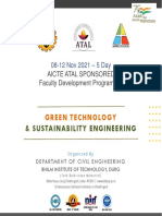 AICTE ATAL FDP on Green Tech & Sustainability