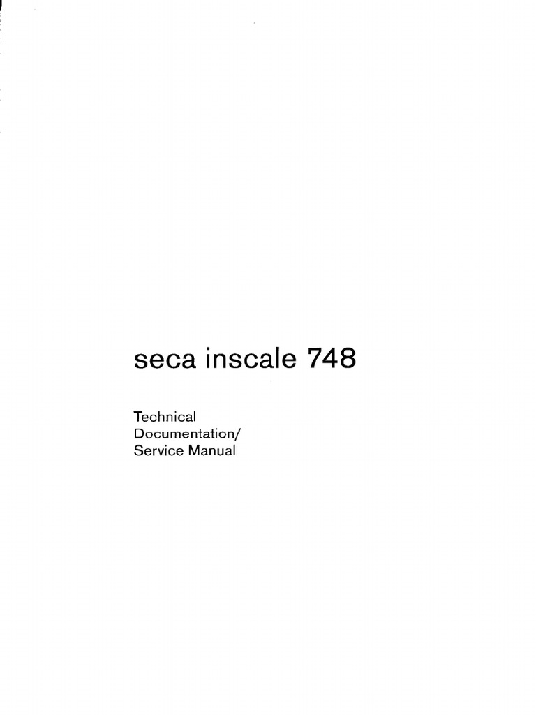 Seca Service Manual | Download Free PDF | Power Supply | Electronic ...