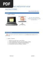 Power Point Presenter View Instructions