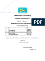 Debrebrhan University: Collage of Computing Science Title One