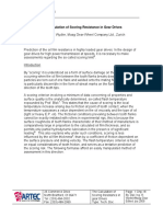 Calculation of Scoring Resistance in Gear Devices