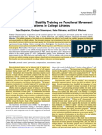 The Effect of Core Stability Training on Functional Movement