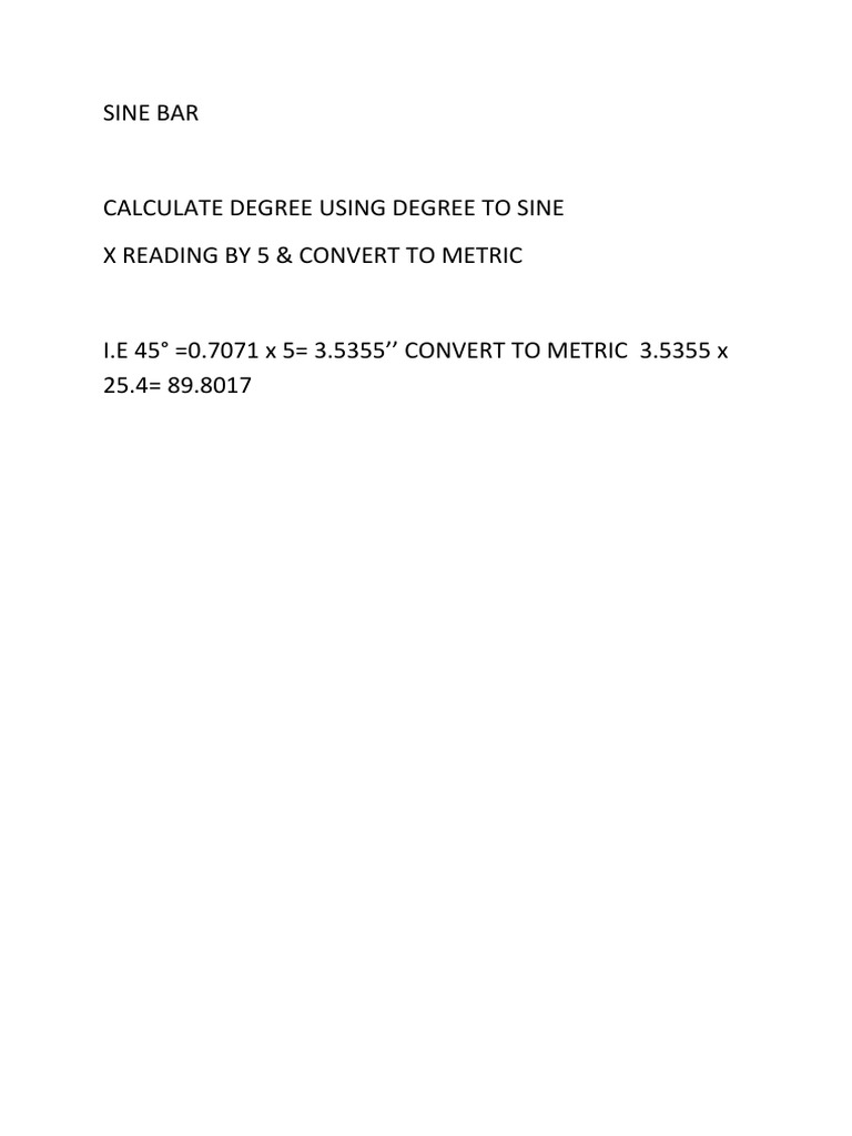 Sine Bar | PDF