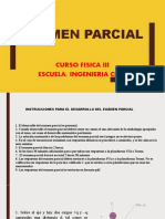 EXAMEN PARCIAL DEL CURSO DE FÍSICA