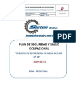 Plan de seguridad mesa de faja