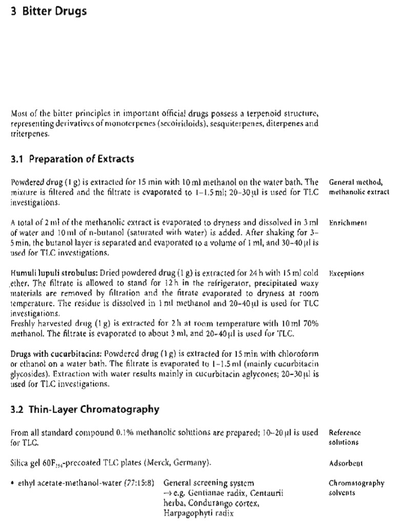 3 Bitter Drugs PDF Thin Layer Chromatography Filtration