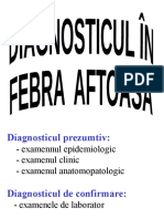 Diagnosticul in Febra Aftoasa