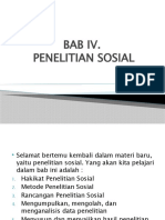 BAB IV Penelitian Sosial 1