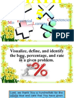 Visualize, Define, and Identify The Base, Percentage, and Rate in A Given Problem.