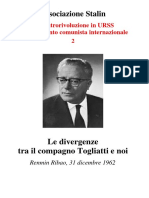 Le Divergenze Tra Il Compagno Togliatti e Noi