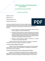 Oferta Academica Intervencion Psicosocial Comunitaria 2017-18
