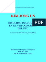 Kim Jong Un: Discurso Inaugural en El Viii Congreso Del PTC