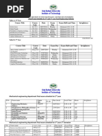 IOT Dept's Final Exam Schedule of 2nd and 3rd