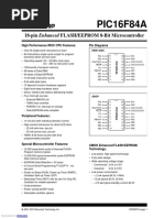 PIC16F84A: 18-Pin Enhanced FLASH/EEPROM 8-Bit Microcontroller