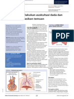 Cara melakukan auskultasi dada dan menginterpretasikan temuan