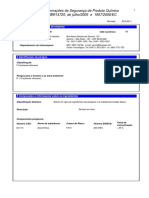 Ficha de Informações de Segurança de Produto Químico Conforme NBR14725, de Julho/2005 e 1907/2006/EC