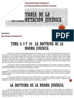 TEMAS 8, 9 y 10 Teoría de La Interpretación Jurídica