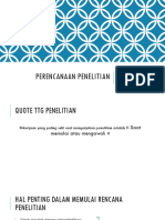 Kuliah Metil - Perencanaan Penelitian