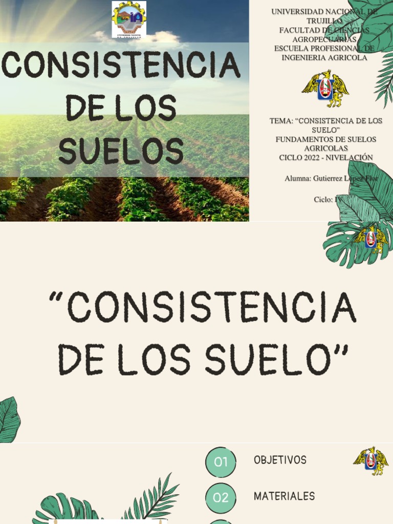 Consistencia de Suelos Agrícolas | PDF | Suelo | Física Aplicada e ...