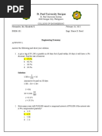 St. Paul University Surigao: Engineering Economy