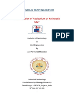 "Construction of Auditorium at Kathwada Site": Industrial Training Report