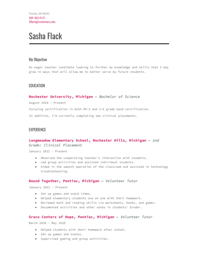 Flack Resume | PDF
