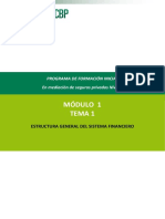 Modulo 1 General Tema 1 Estructura General Del Sistema Financiero 1