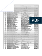 Student Details Excel Sheet