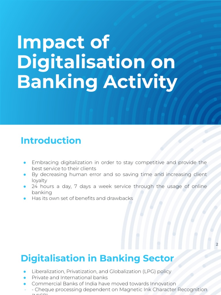 Impact of Digitalisation on Banking | PDF | Banks | Banking
