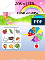 Bingo letras lectura oraciones