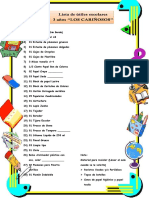 LISTA DE UTILES 3 años  2022 - Clases Presenciales LOS CARIÑOSOS1