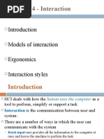 HCI - Chapter 4 - Interaction